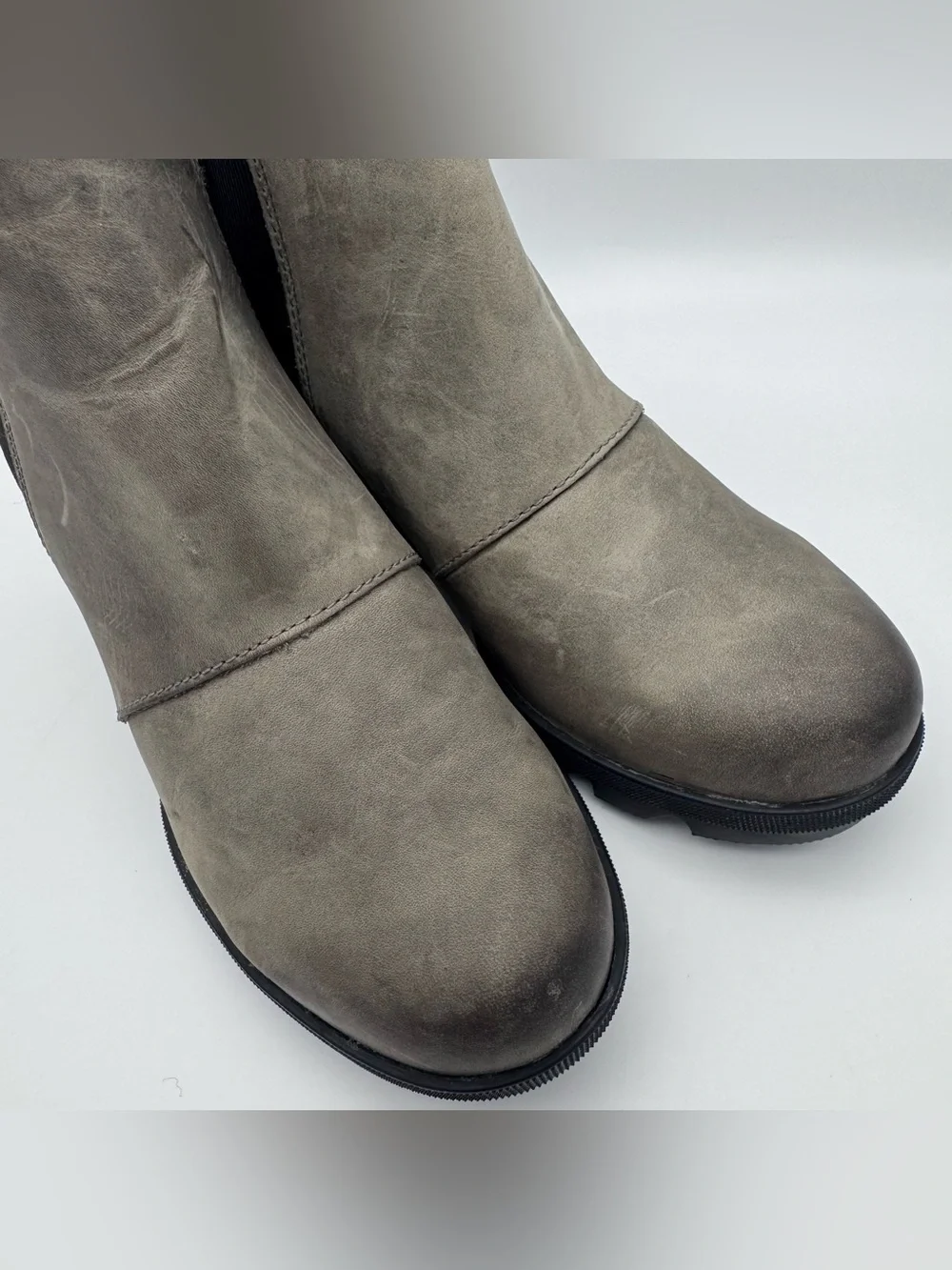 Sorel Joan of Arctic Wedge II Chelsea Boots Quarry Waterproof Women's Size 8.5